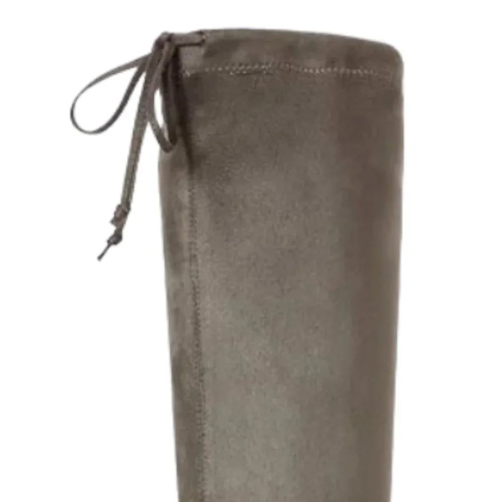 NIB JUSTFAB HANNAH OVER-THE-KNEE FLAT BOOTS (7.5 / GREY)